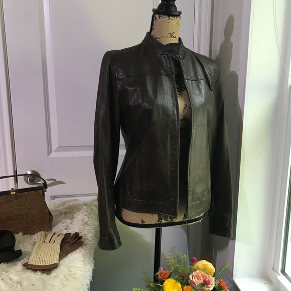 Jackets & Blazers - Harolds Brown Leather Jacket 8 Perfect Condition